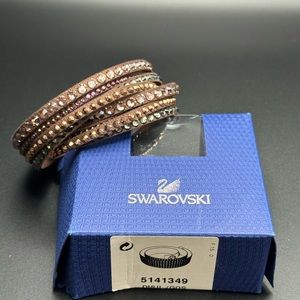 Swarovski Chocolate brown slake deluxe wrap rhinestone bracelet